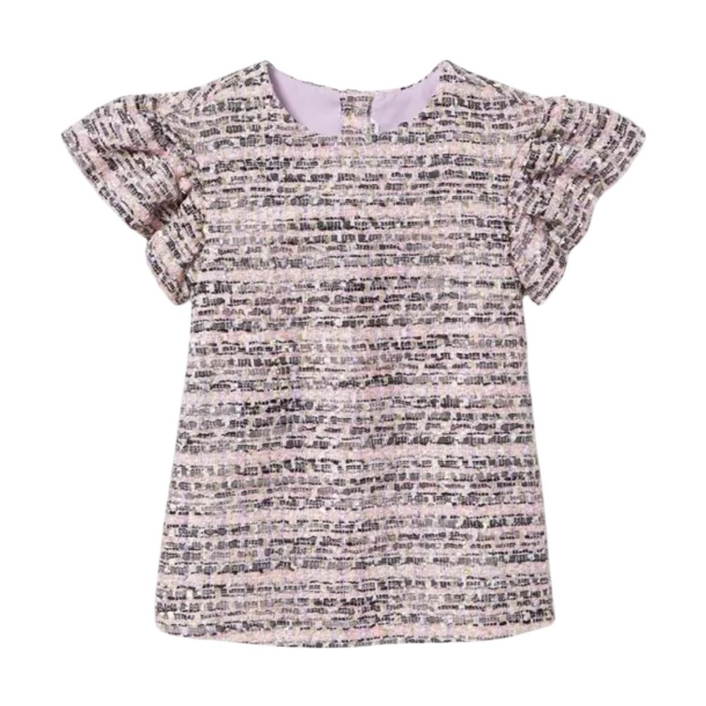 Janie and Jack Shimmer Boucle Dress Lavender Sz 4 NWT